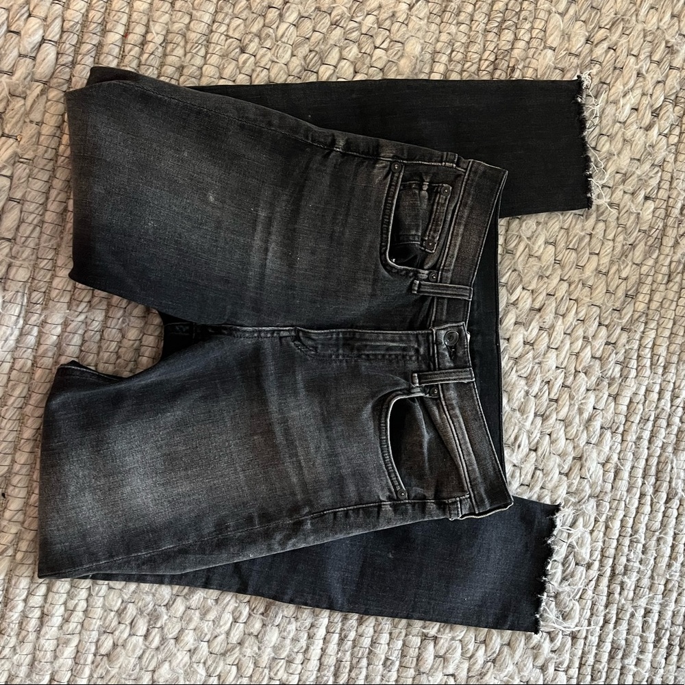 Rag and bone dark grey high rise skinny jeans size 25
